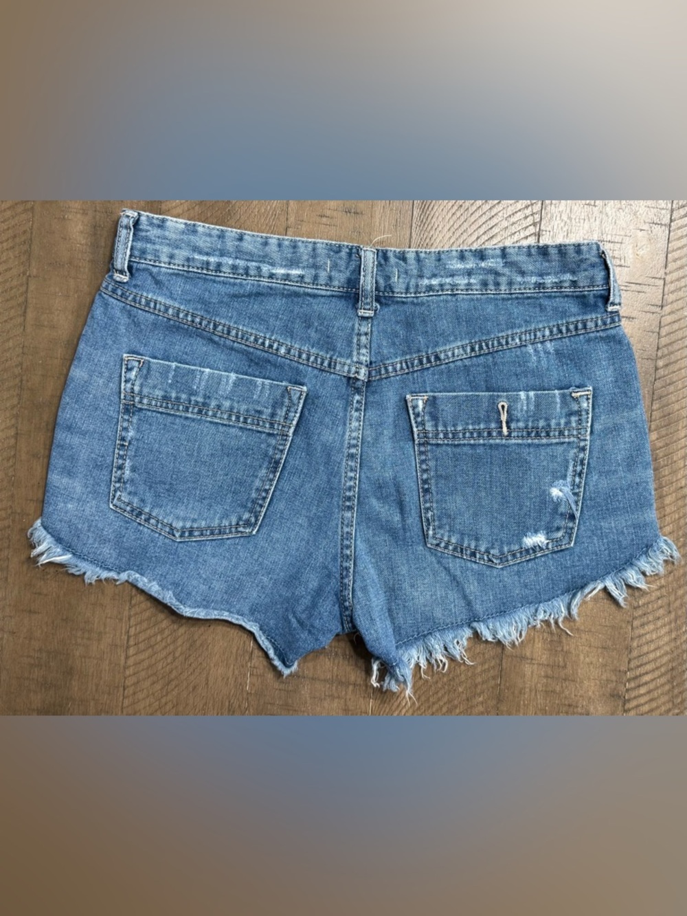 Free People High waisted Distressed Denim Shorts| 27 - Picture 2 of 3